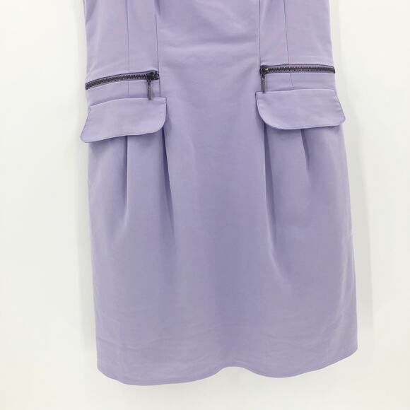 Nanette Lepore Womens Revolution Dress 6 Purple Stretch Crew Neck Sleeveless - Picture 6 of 12